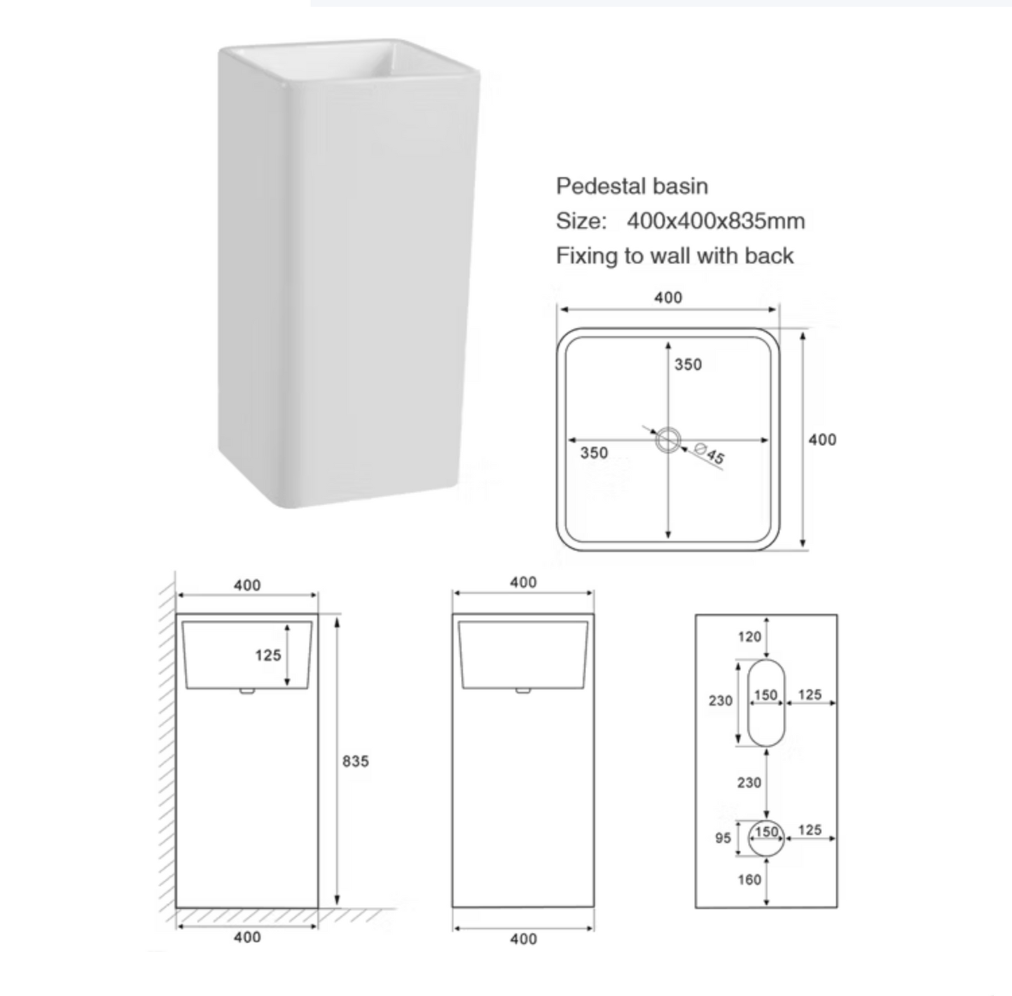 VETTA FREE STANDING BASIN PT115-1