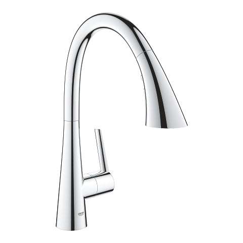 GROHE Zedra C-Spout Chrome Triple Spray Kitchen Mixer - 32 294 002