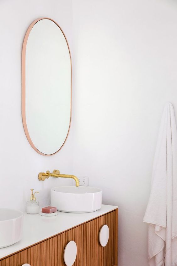FIDEE STAINLESS STEEL OVAL 5080 MIRROR