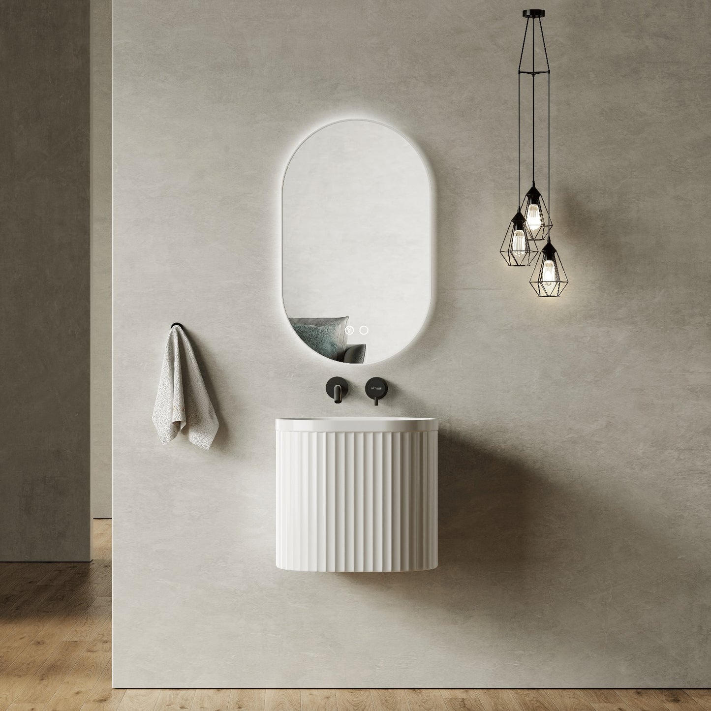 VATTE PT5540 WALL MOUNT BASIN 550X400MM