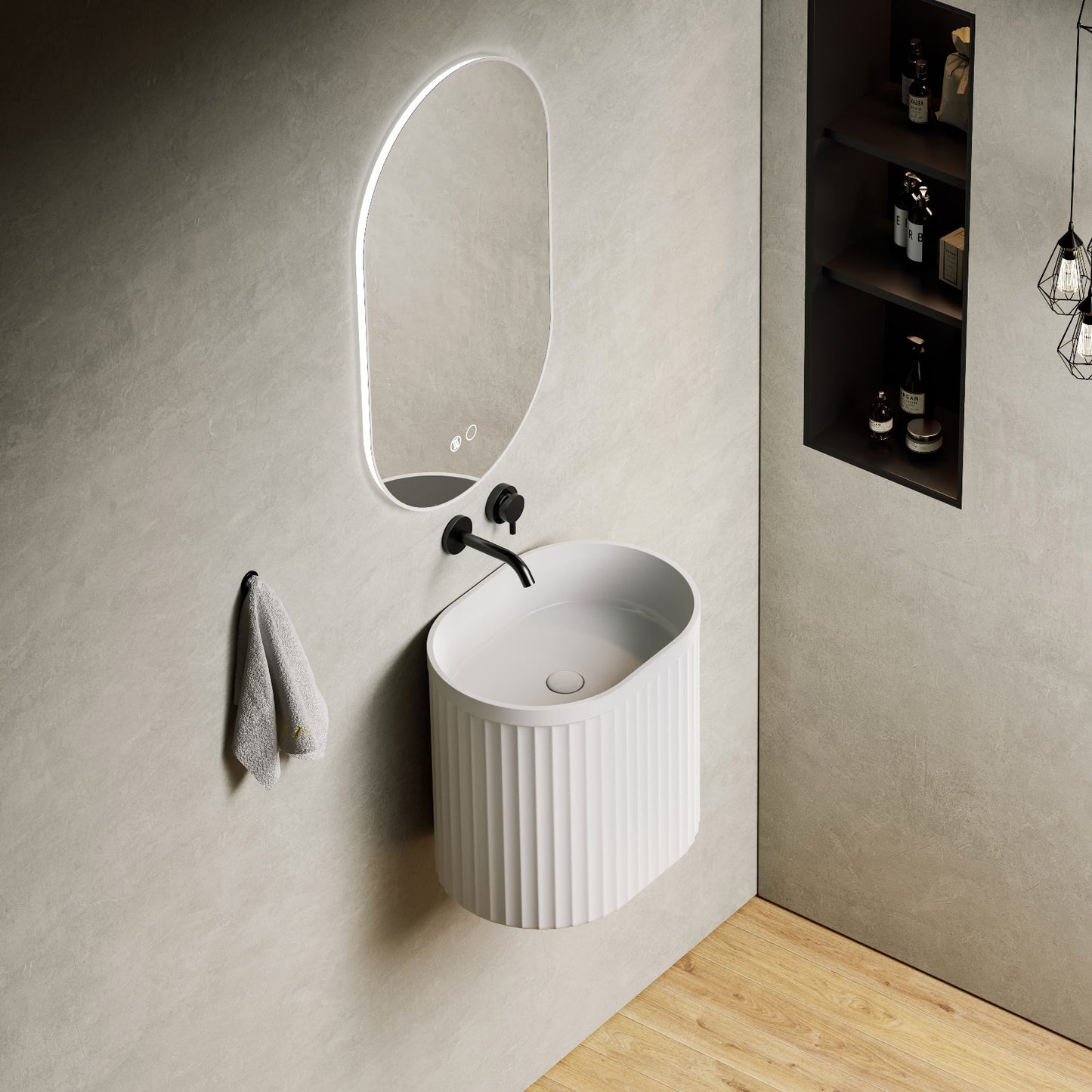 VATTE PT5540 WALL MOUNT BASIN 550X400MM