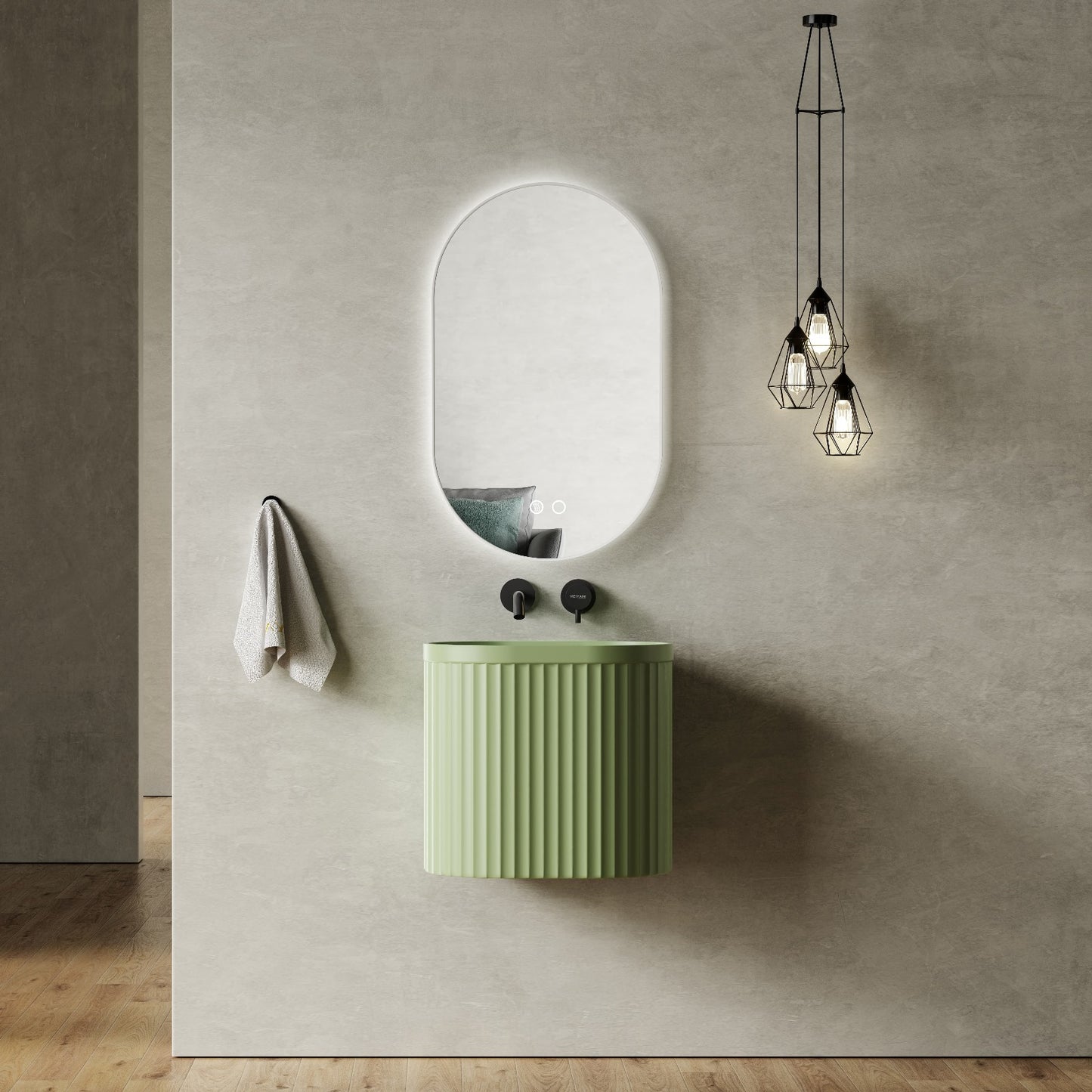 VATTE PT5540 WALL MOUNT BASIN 550X400MM
