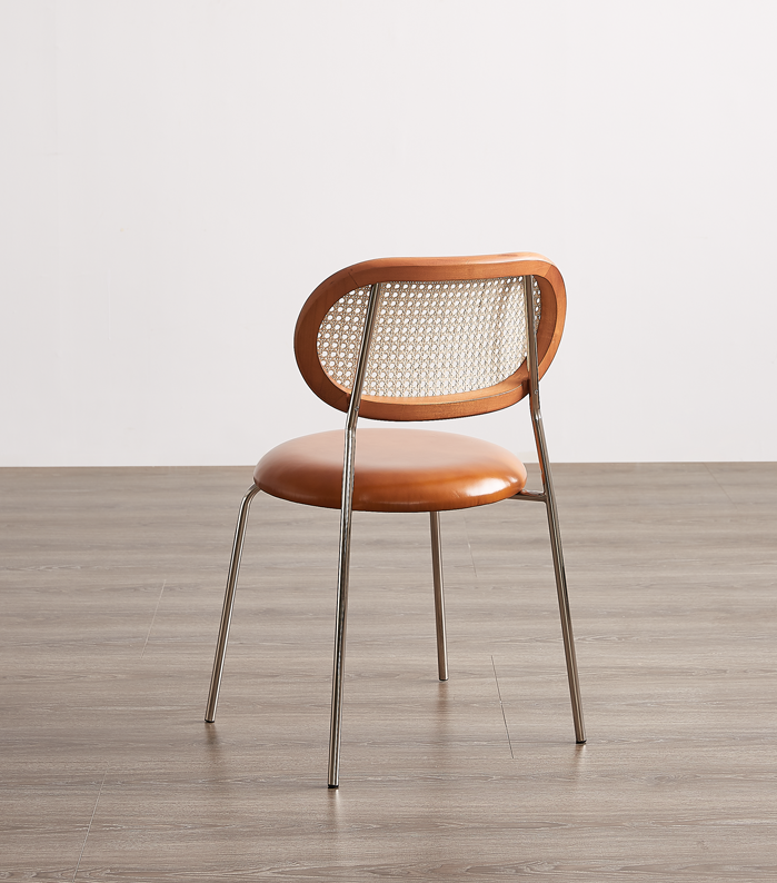 Jolly Rattan Cantilevered Dining Side Chair