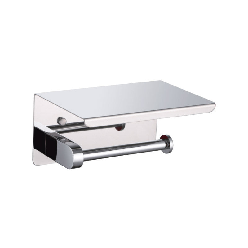 VETTA STAINLESS STEEL PAPER HOLDER WITH SHELF