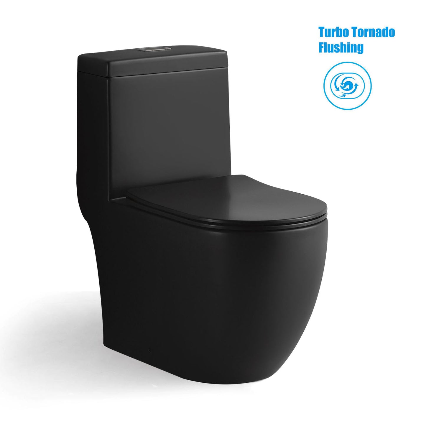 Magnum 935S-Matt Black One-Piece Toilet with Turbo Tornado Flushing
