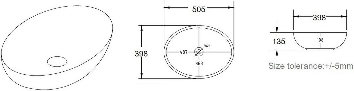 VATTE PT5240 WASH BASIN